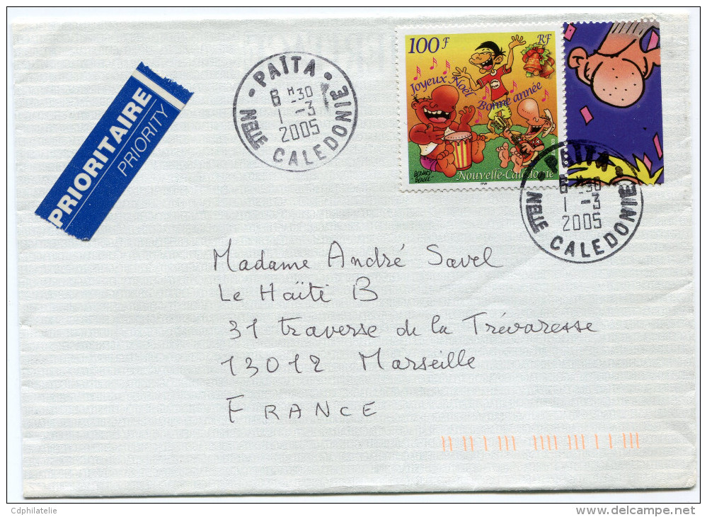 NOUVELLE-CALEDONIE LETTRE DEPART PAITA 1-3-2005 POUR LA FRANCE - Briefe U. Dokumente
