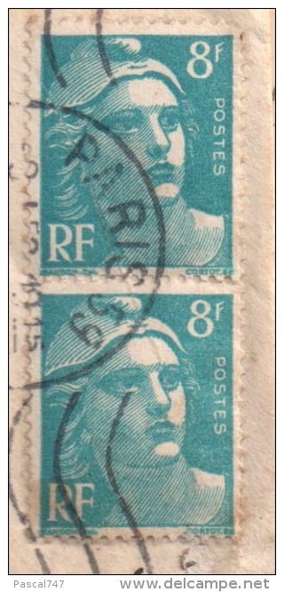 8 Fr Paire Plis Accordéon 1953 - Lettres & Documents