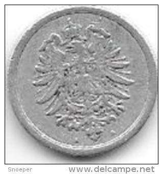 *empire 1 Pfennig 1917  A  Km 24    Vf+ - 1 Pfennig