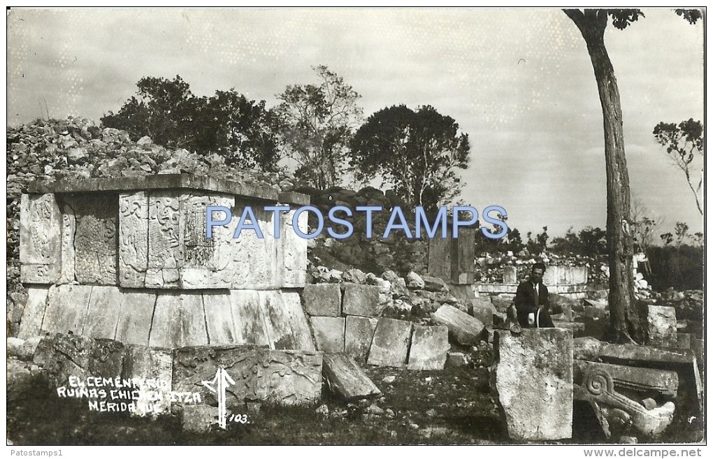 26113 MEXICO MERIDA YUCATAN THE CEMETERY RUINS CHICHEN - ITZA POSTAL POSTCARD - Nicaragua