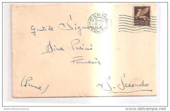 63295) Lettera Con 50c. Imperiale Aerea Da Parma A S. Secondo  Il 9-4-1944 - Marcophilie (Avions)