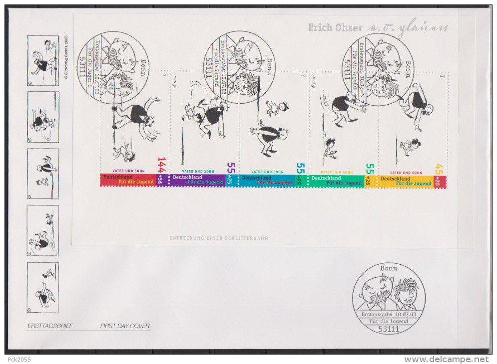 BRD FDC 2003 MiNr.2349 - 2353 Block 63 Jugend - Vater Und Sohn Geschichten ( Dg 1 ) - 2001-2010