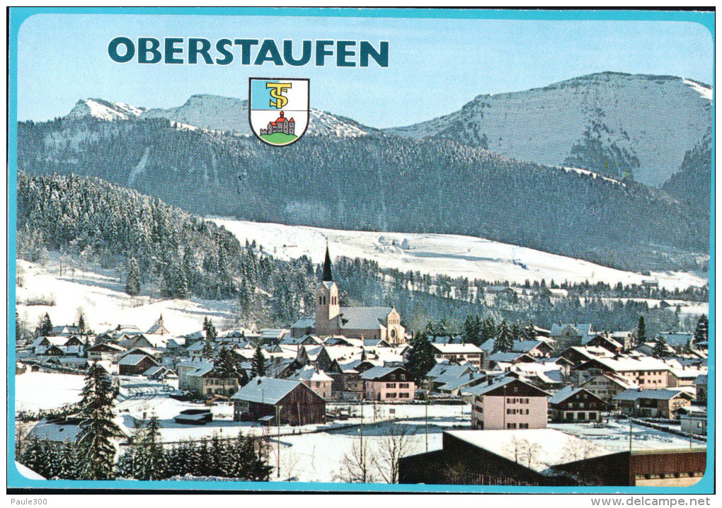 Oberstaufen - Ortsansicht Mit Hochgrat - Oberstaufen