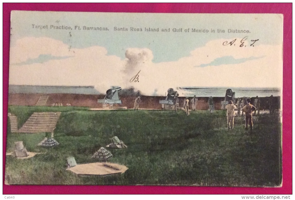 SANTA ROSA ISLAND, FLORIDA, STATI UNITI - TARGET PRACTICE - FT.BARRANCAS - FOR TRIESTE 1908 - Sarasota