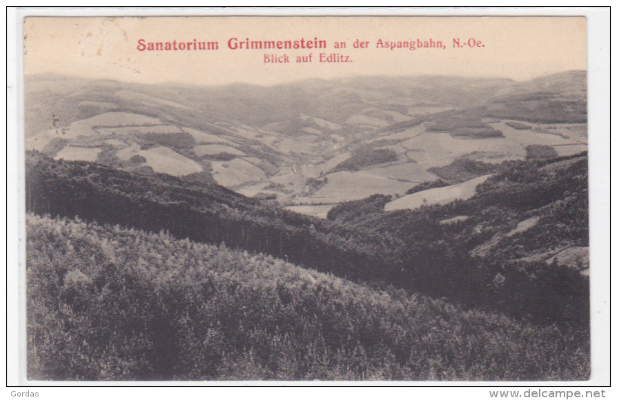 Austria - Sanatorium Grimmenstein An Der Aspangbahn - Blick Auf Edlitz - Neunkirchen