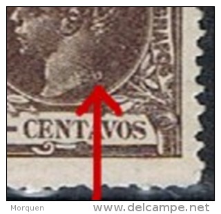 Sello 3 Ctvs Peso, FILIPINAS Colonia Española, VARIEDAD Impresion, Num 138 * - Filippijnen