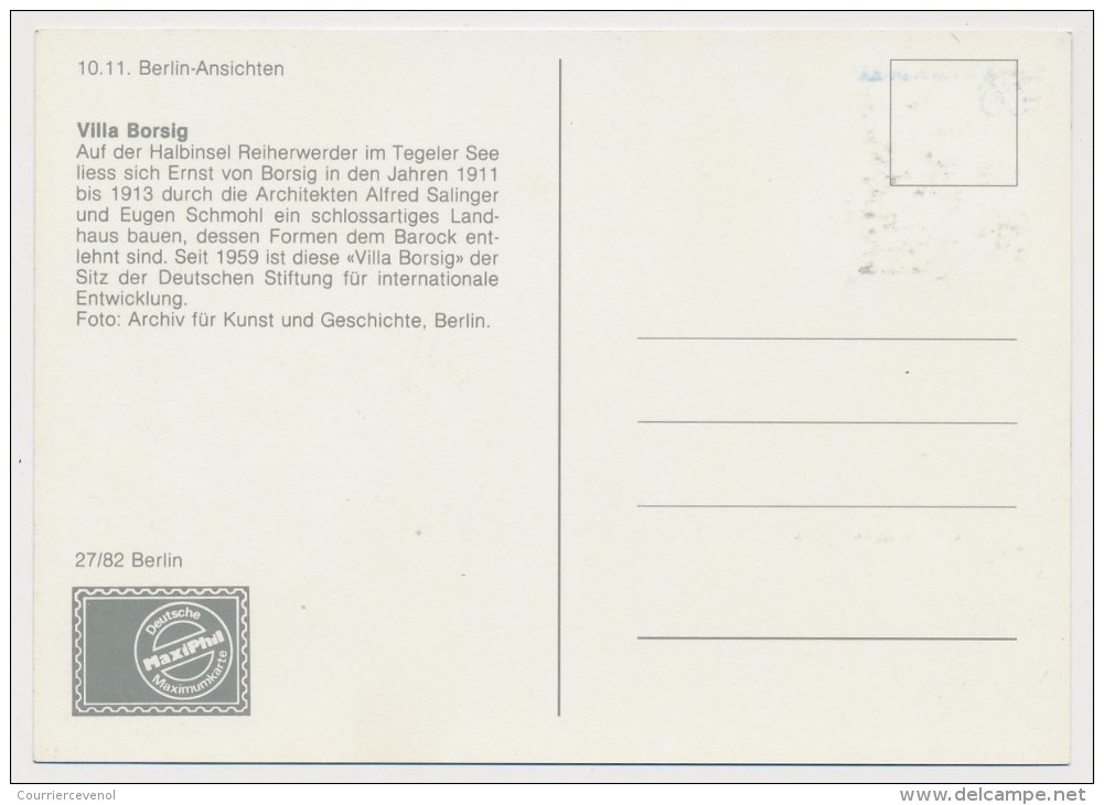 ALLEMAGNE BERLIN - 4 Cartes Maximum "Berlin Ansichten" (Vues De Berlin) 1982 - Maximum Cards