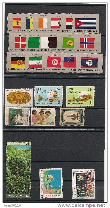 NATIONS UNIES NEW YORK Année  1988 N° Y/T: 512/537** Côte: 47,25 € - Nuevos