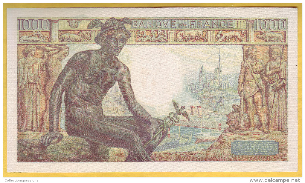 BILLET FRANCAIS - 1000 Francs Déesse Déméter 6.5.1943 SUP - 1 000 F 1942-1943 ''Déesse Déméter''