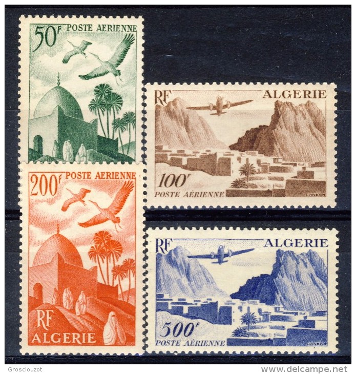 Algeria Posta Aerea 1949-53 Incisioni Aeree Serie N. 9-12  MNH Catalogo € 50 - Poste Aérienne