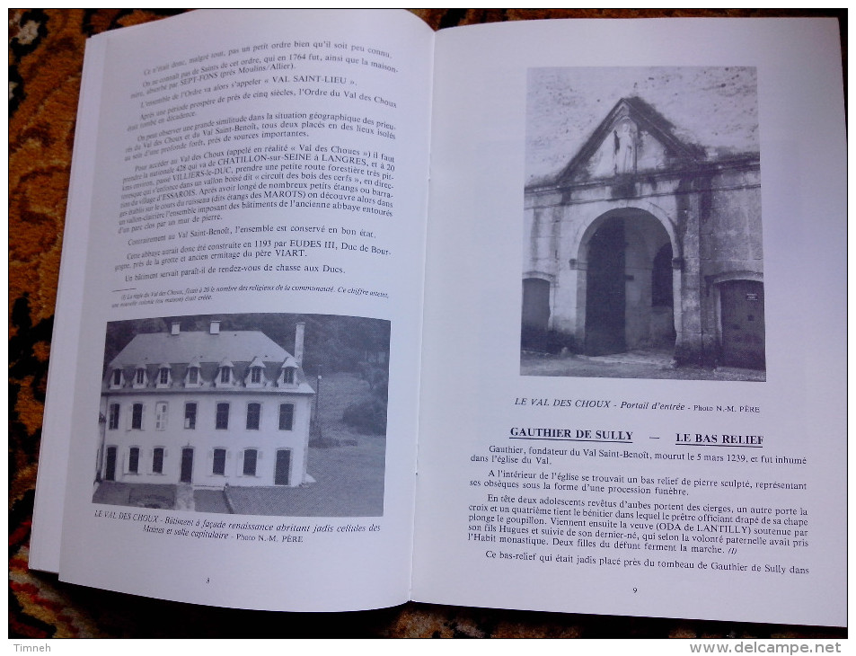 Petite Histoire Du VAL SAINT BENOIT Noël Marcel Père Photographies Rose Marie BENEDET Livret 23 Pages 1988 - Bourgogne