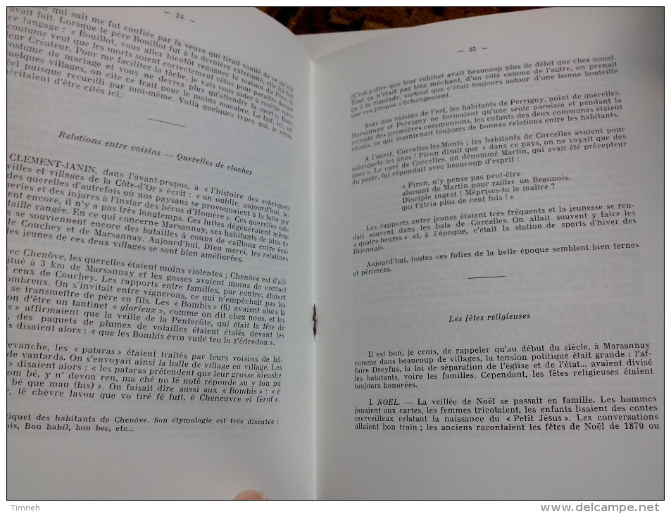 Vieux Souvenirs D Un Village De La Côte MON VIEUX MARSANNAY SES ANCIENS VIGNERONS SES PATARAS  Livret 47 Pages - Bourgogne