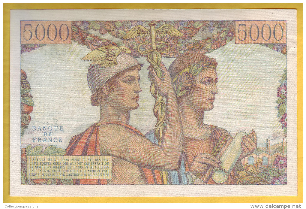 BILLET FRANCAIS - 5000 Francs Terre Et Mer 10.3.1949 SUP+ - 5 000 F 1949-1957 ''Terre Et Mer''