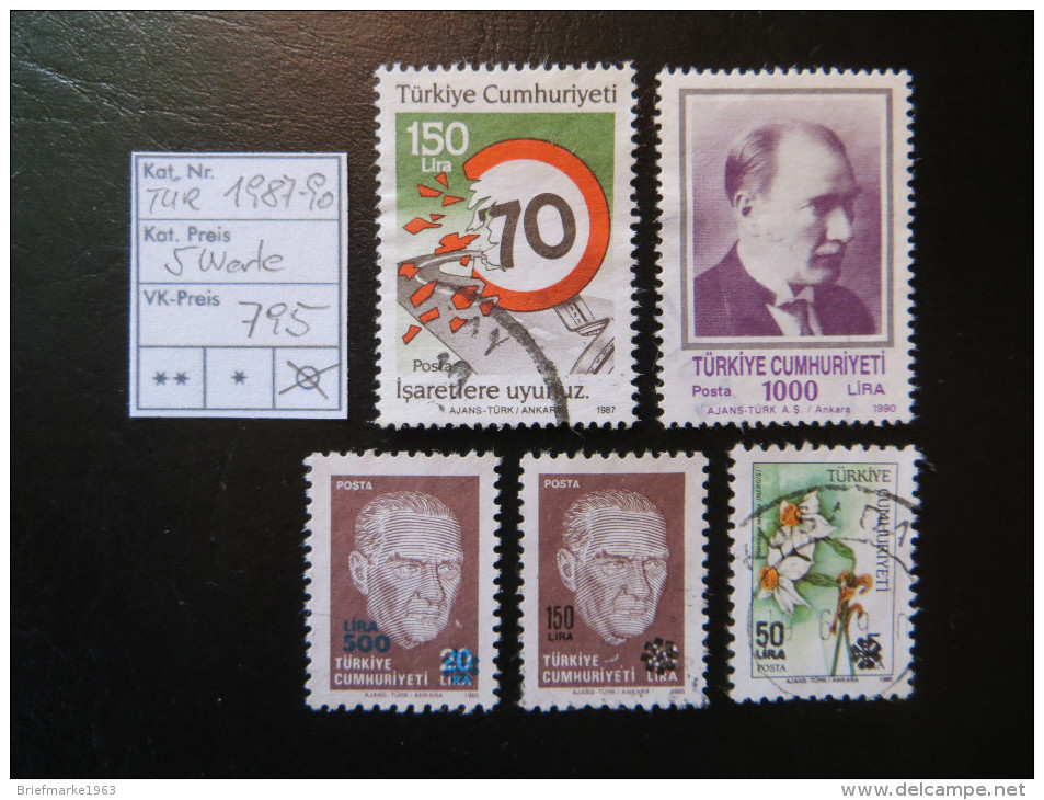 1987-90  " 5 Werte "  Gestempelt   LOT 795 - Usados