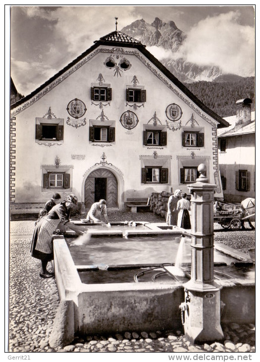 CH 7550 SCHULS / SCUOL, Wäscherinnen, 1955 - Scuol