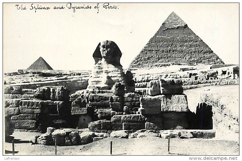 Pays Divers- Egypte -egypt -ref E690- Photo - The Sphinx And Pyramids - Carte Bon Etat  - - Sphinx