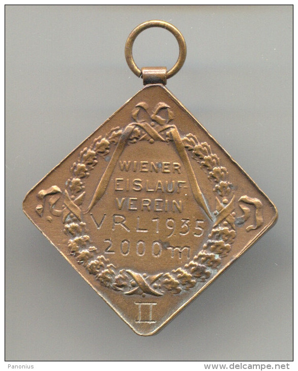 FIGURE SKATING - Wien, 1935. Eislauf Werein, Austria, Medal, Diameter: 35mm - Pattinaggio Artistico