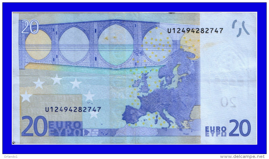 20 EURO "U" FRANCE Firma DUISENBERG L016 A3 CIRCULATED - 20 Euro