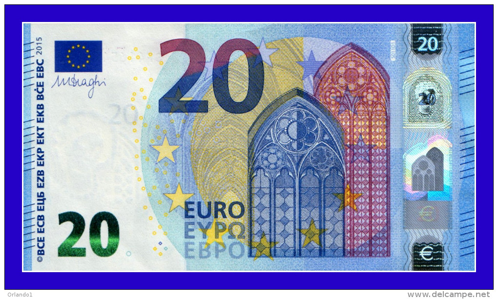 20 EURO "SF" ITALY Firma DRAGHI S011D1  UNC - 20 Euro