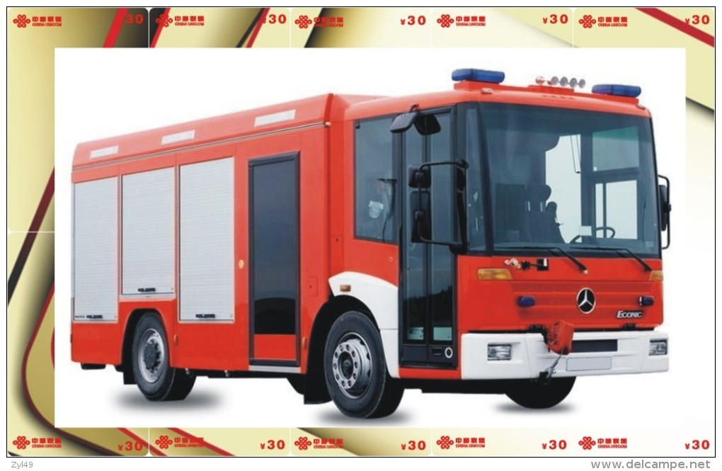 A04404 China Phone Cards Fire Engine Puzzle 160pcs - Pompiers
