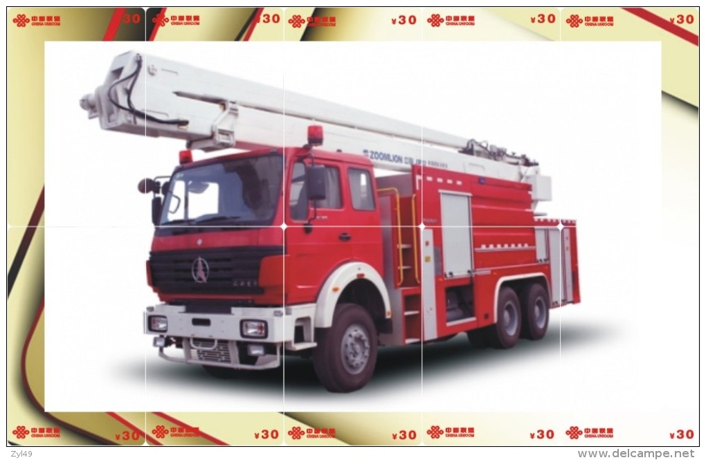 A04404 China phone cards Fire Engine puzzle 160pcs