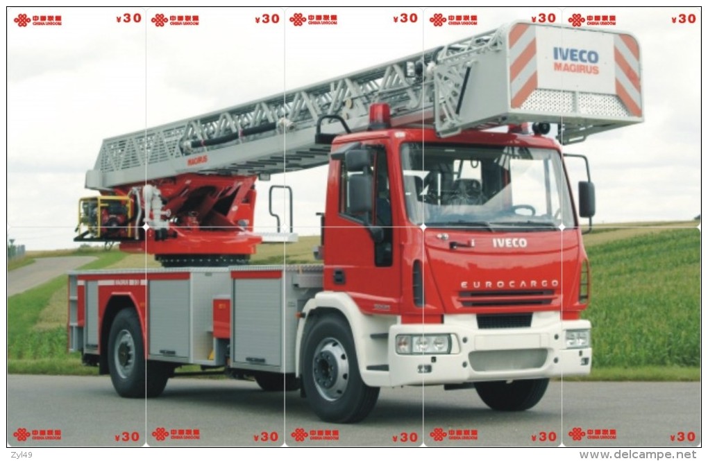 A04404 China phone cards Fire Engine puzzle 160pcs
