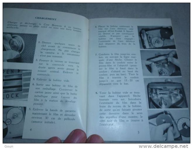 CB8 LC 141 Manuel D'utilisation 1956 Caméra Ciné Brownie 8 Modéle 2 F 2,7 2,3 1,9 - Material Und Zubehör