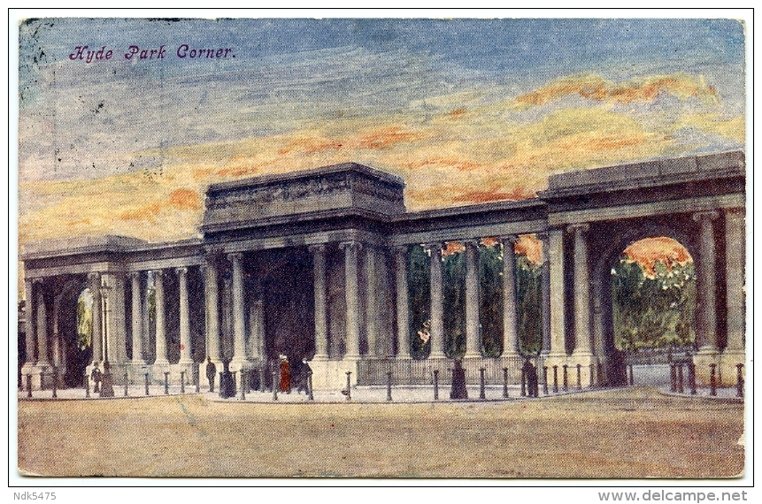 ARTIST CARD - LONDON : HYDE PARK CORNER / ADVERTISING - R.A. COOPER, NORWICH / ADDRESS - WOODBRIDGE, GROCER - Norwich