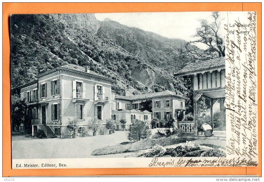 PBD-07 Les Bains De Lavey, Vue Des Installations..  Précurseur. Cachet 1903 - Lavey