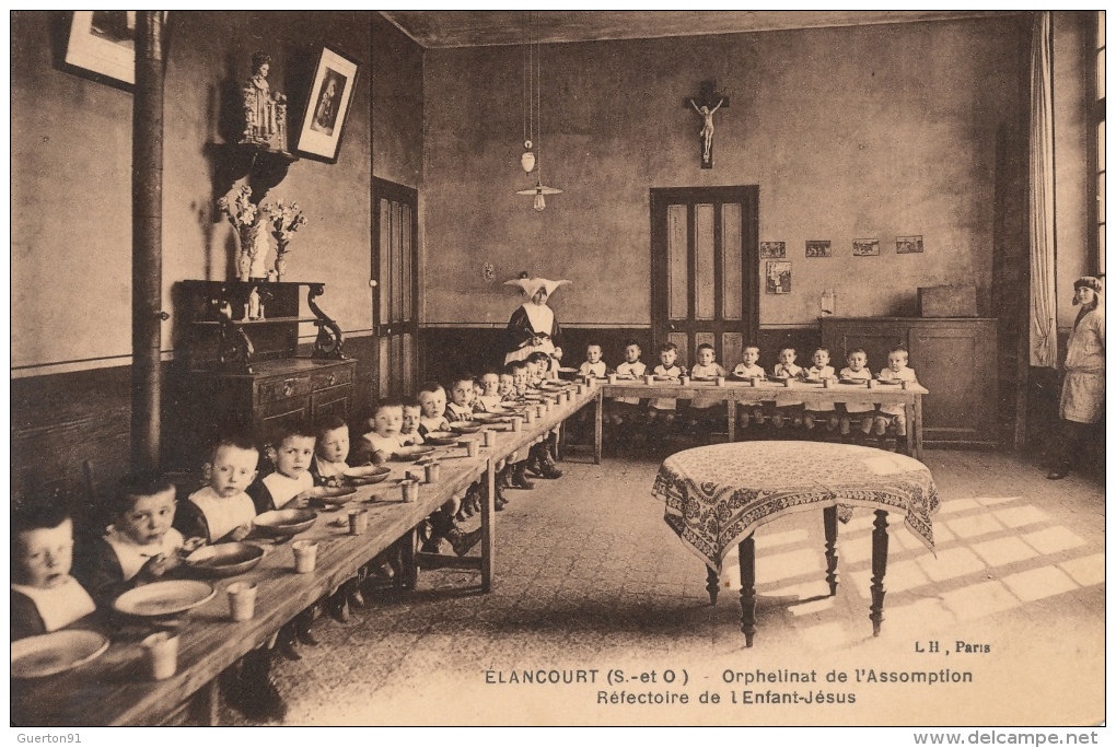 ( CPA 78 )  ÉLANCOURT  /  Orphelinat De L´Assomption - Réfectoire De L'Enfant-Jésus - - Elancourt