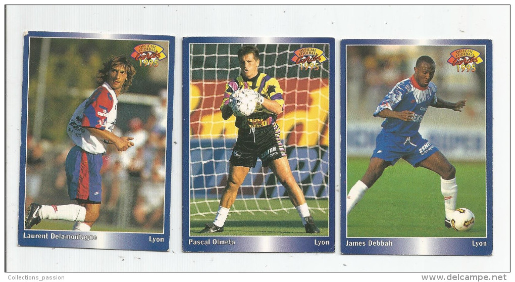 Carte De Collection , Official FOOTBALL Cards 1995 , PANINI , Lyon N° 83/84/85 , LOT DE 3 , Frais Fr : 1.50€ - Other & Unclassified