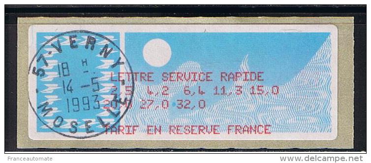 ATM, LISA 1, MONETEL CROUZET ,PAPIER CARRIER, SUPPORT JAUNE, ATM  DE TABLE DE TARIF LETTRE EN RESERVE FRANCE - 1985 Papier « Carrier »