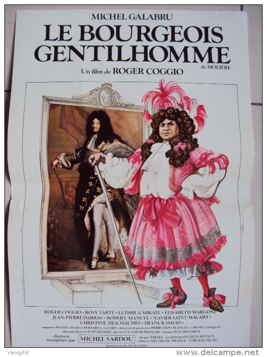 AFFICHE CINEMA  -MICHEL GALABRU -LE BOURGEOIS GENTILHOMME- ANNEE 1982 - Plakate