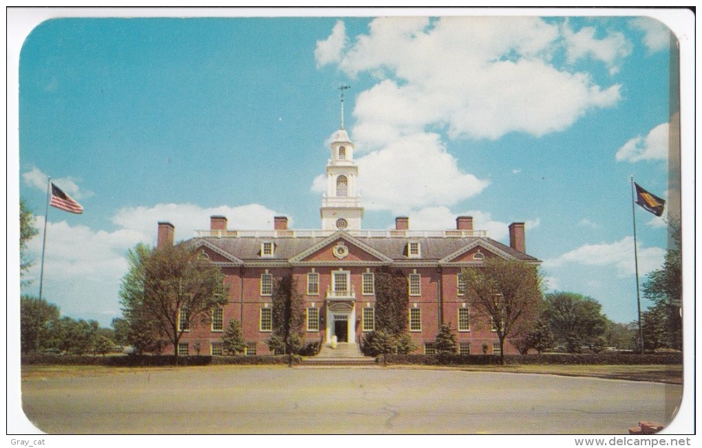 USA, Dover, Del, Legislative Hall, 1960 Used, Not Posted Postcard [16337] - Dover