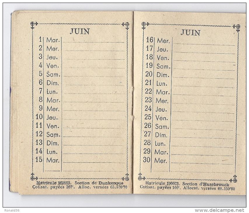 Small : 1941-60 - mini AGENDA calendrier 1948 ORPHELINAT DES CHEMINS DE FER  FRANCAIS 132 Rue du faubourg saint denis PARIS X