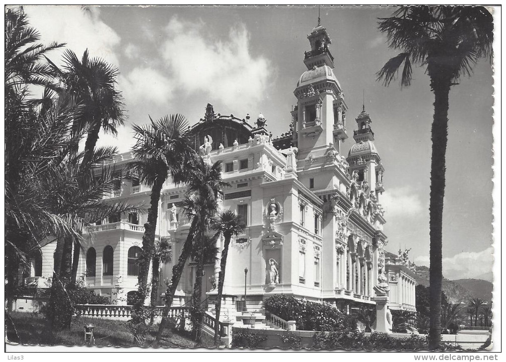 MONTE CARLO Flamme Monaco Le Rocher Château Sur Timbre Prince Rainier Carte Postale Le Casino - Cartas & Documentos