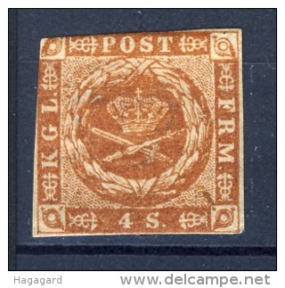 ##Denmark 1854. Michel 4. MH(*). Cut. - Unused Stamps