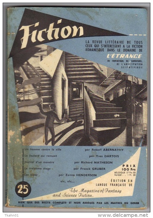 REVUE   FICTION  N°  25 OPTA  DE 1955 - Fiction