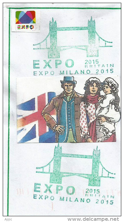 UK-GRANDE BRETAGNE. EXPO UNIVERSELLE MILANO 2015, Lettre Du Pavillon (Tower Bridge), Avec Tampon Officiel EXPO - 2015 – Milan (Italie)