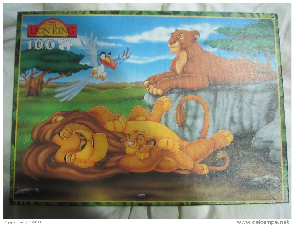 Puzzle games - 068 - PUZZLE JUMBO - ROI LION - THE LION KING - 100 PIÈCES