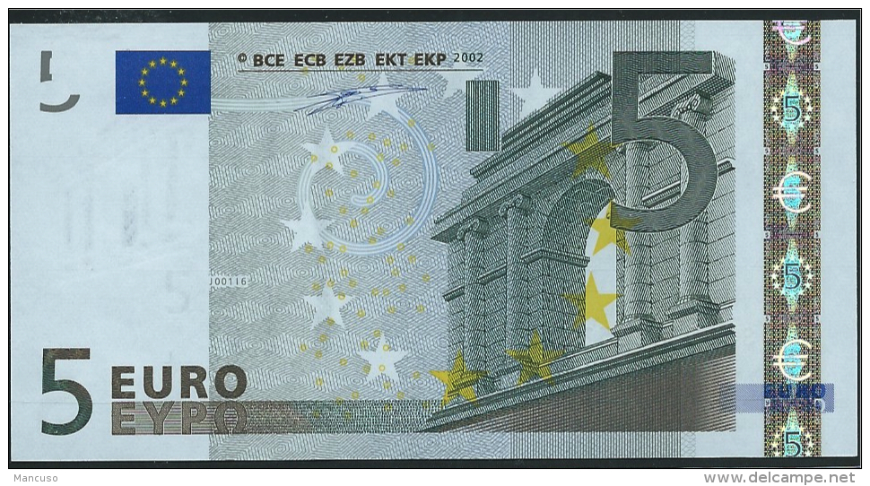 S ITALIA  5 EURO J001 I6  DUISENBERG   UNC - 5 Euro