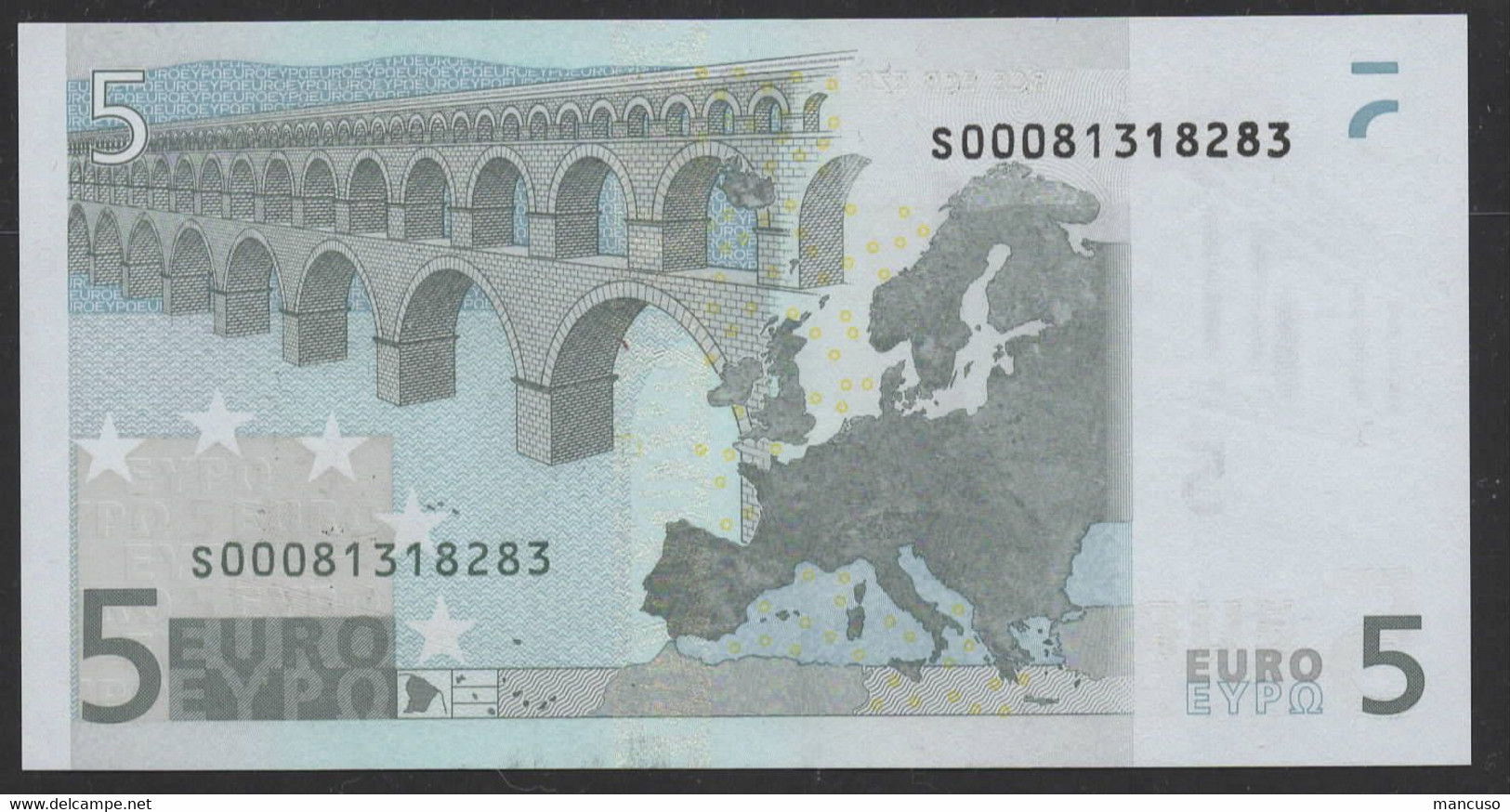 S ITALIA  5  EURO J001 I3  DUISENBERG   UNC - 5 Euro