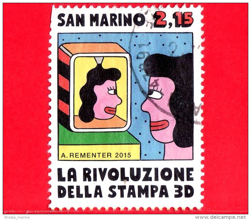 SAN MARINO - Usato - 2015 - La Rivoluzione Della Stampa 3D - Stampa Tridimensionale - Stampante 3D - 2.15 - Gebraucht