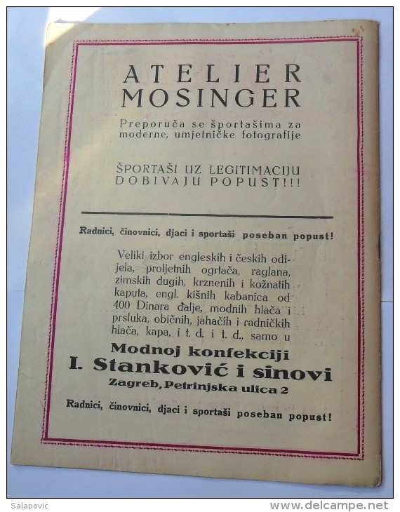 SPORT ILUSTROVANI TJEDNIK 1923 ZAGREB, KRKA, FOOTBALL, SKI, MOUNTAINEERING,  SPORTS NEWS FROM THE KINGDOM SHS - Books