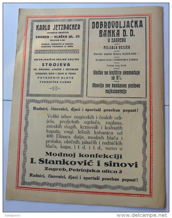 SPORT ILUSTROVANI TJEDNIK 1923 ZAGREB, FOOTBALL, SKI, MOUNTAINEERING,  SPORTS NEWS FROM THE KINGDOM SHS - Libri