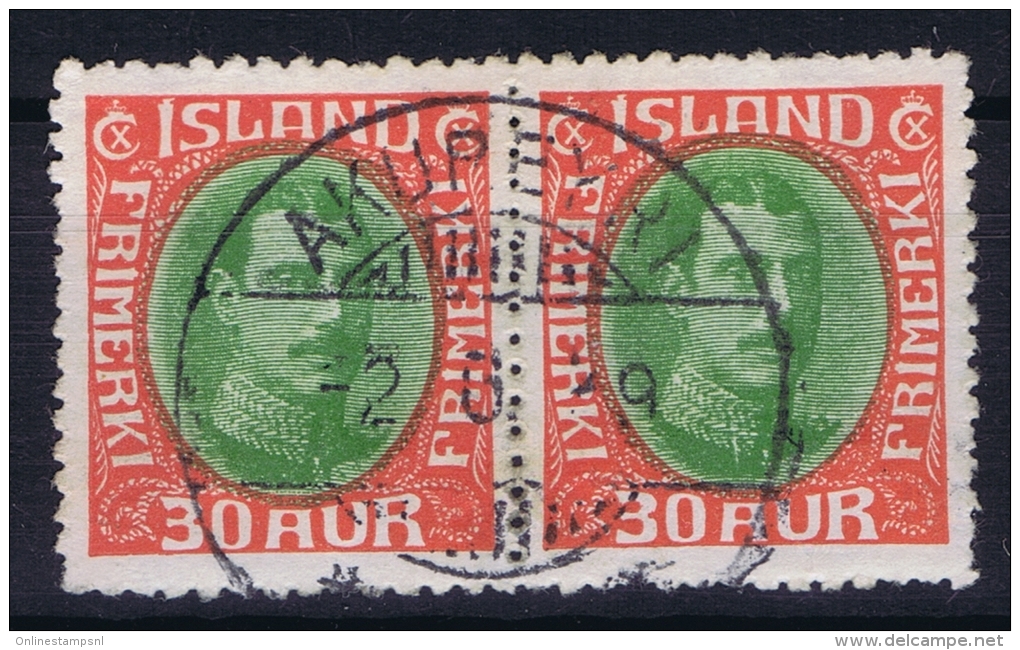 ICELAND: Mi Nr 163  Used  1931  Pair - Oblitérés