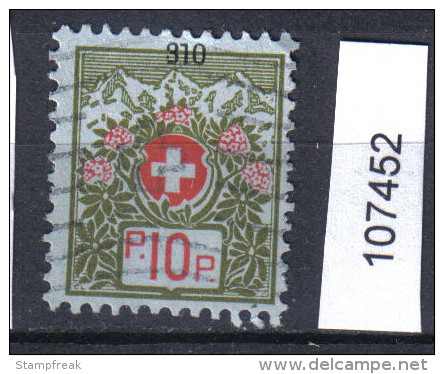 Schweiz, Portofreiheit, Zst. 5A / Mi. 5I O - Franchise