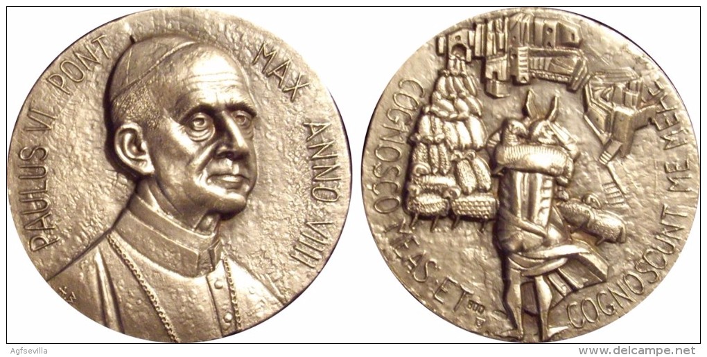 VATICANO. PABLO VI. MEDALLA DEL IX AÑO DE PONTIFICADO. 1.971. PLATA. CON ESTUCHE ORIGINAL - Adel