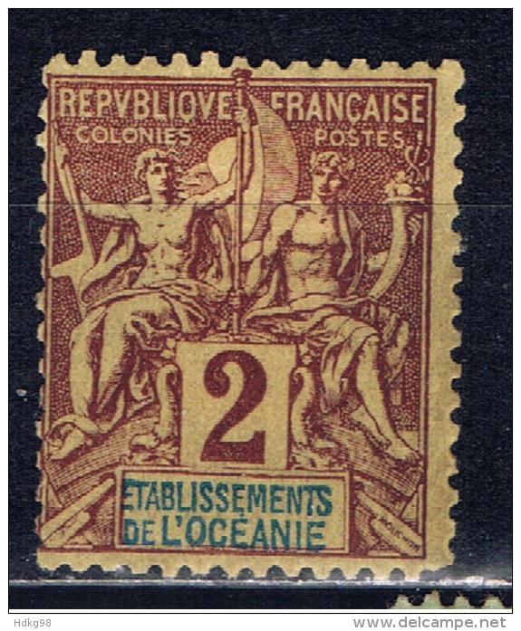 F+ Ozeanien 1892 Mi 2 Mlh Allegorie - Unused Stamps