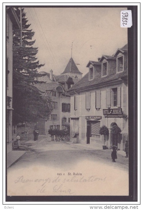 ST AUBIN - ATTELAGE - TB - Saint-Aubin/Sauges